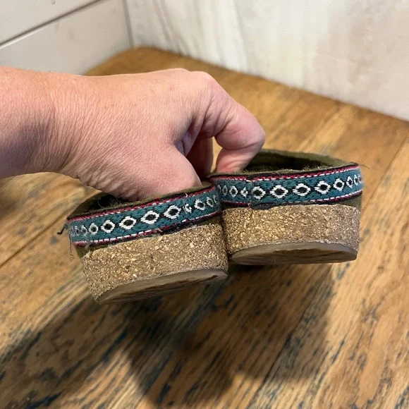 HAFLINGER Green Wool Clogs – Size 37 - Picture 9 of 11